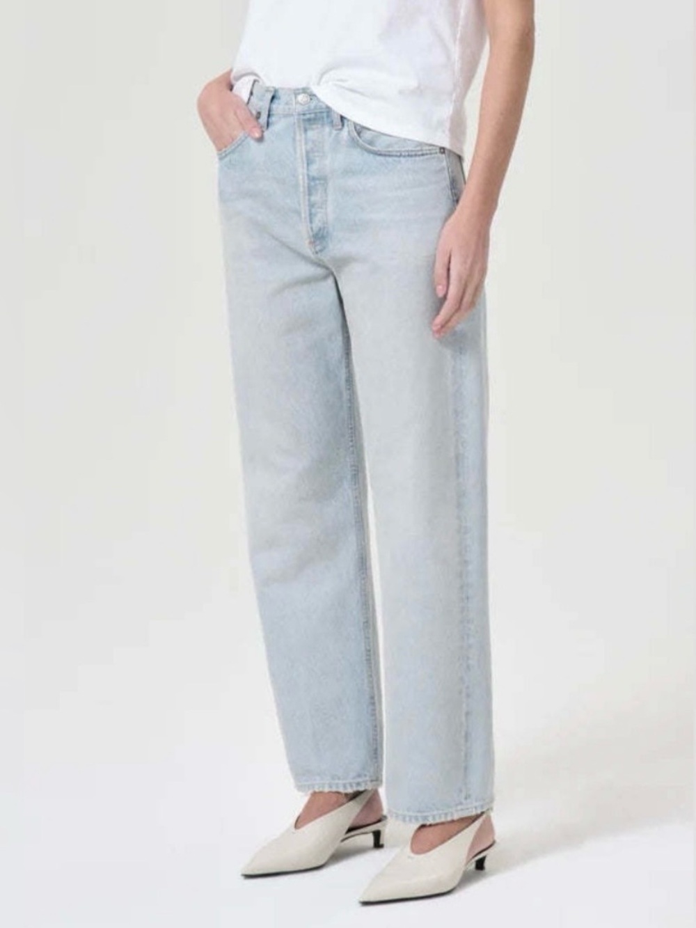 Agolde 90s mid rise loose jeans in extract, size 23